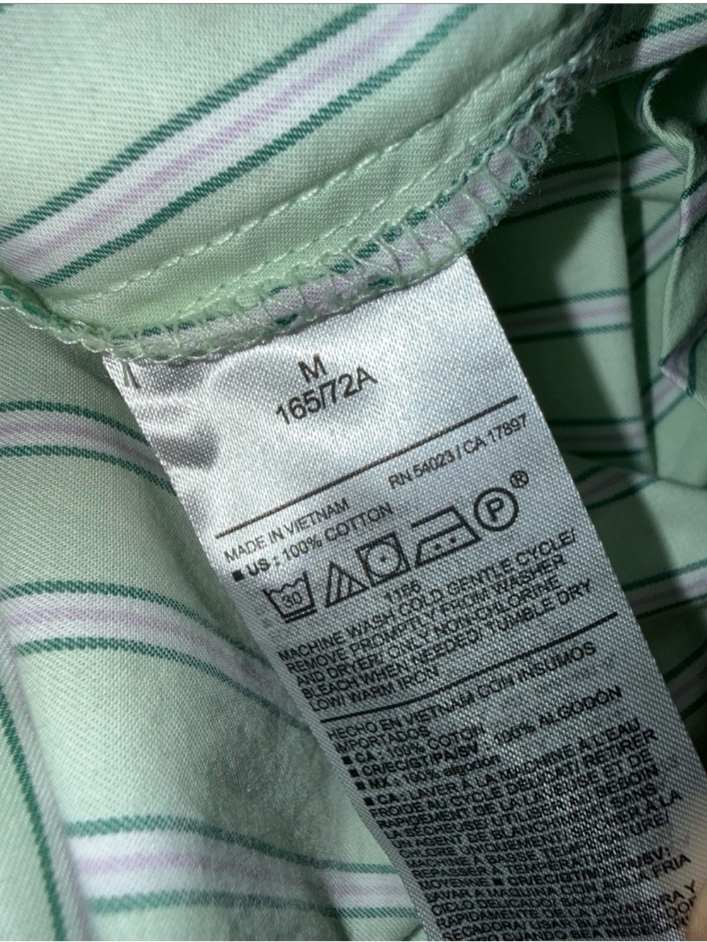 Old Navy Green & Lavender Striped Smocked Waist Midi Skirt Medium NWT - Picture 6 of 6